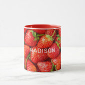 Aangepaste naam aardbeien mok (Midden)