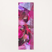 Aangepaste naam Abstract 3D-effect roze rode lint Yogamat (Voorkant)