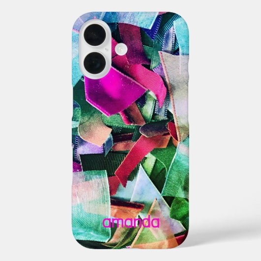 Aangepaste naam Abstract Iriserende Kleurrijke 3D  Case-Mate iPhone Case (Achterkant)