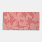 Aangepaste naam Abstract Modern Bloemroze Femine Bureaumat (Voorkant)
