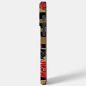 Aangepaste naam: Abstracte bloemen en rode bloemen Case-Mate iPhone Case (Achterkant / Links)