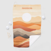 Aangepaste naam Abstracte landschapsillustratie Golfhanddoek (Insitu)