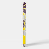 Aangepaste naam Abstracte Paarse gele rolgolf Case-Mate iPhone Case (Achterkant / Rechts)