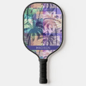 Aangepaste naam Abstracte palmbomen Pickleball Paddle (Voorkant)