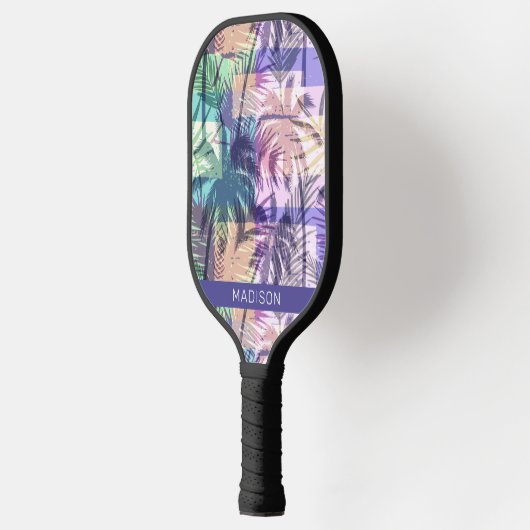 Aangepaste naam Abstracte palmbomen Pickleball Paddle (Links)
