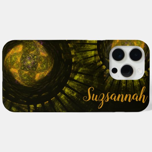 Aangepaste naam Abstracte rotatiespieken Case-Mate iPhone Case (Achterkant (horizontaal))