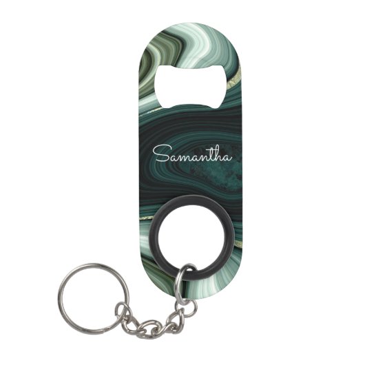 Aangepaste naam abstracte Stone Swirl Mini Flessenopener (Voorkant)