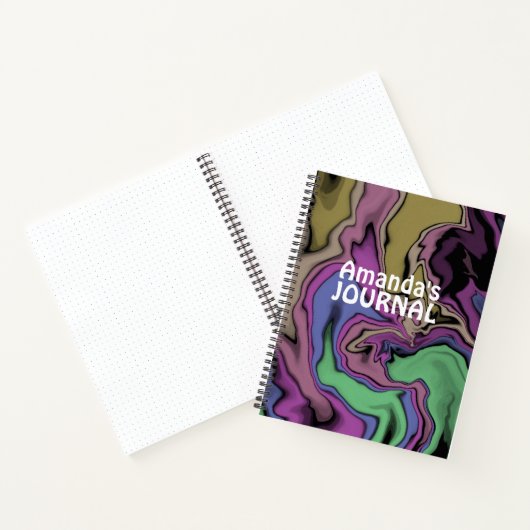 Aangepaste naam Acrylic Pesting Journal Notitieboek (Binnen)