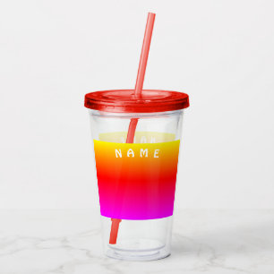 Aangepaste naam Acryltumbler met prachtige kleuren Acryl Drinkbeker