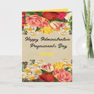 Aangepaste Naam Administratieve Professionele Dag Bedankkaart