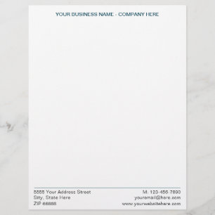 Aangepaste naam Adres Business Letterhead met Logo Briefhoofd