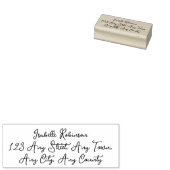 Aangepaste Naam & Adres Trouwbriefpapier Rubberstempel (Gestempeld)