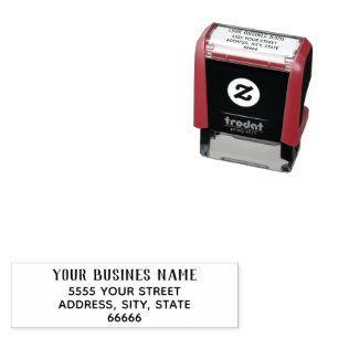 Aangepaste naam adres zelf-inkende stempel sjabloo