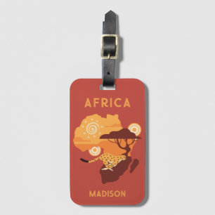 Aangepaste naam Afrika Bagagelabel
