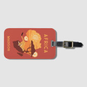 Aangepaste naam Afrika Bagagelabel (Voorkant (horizontaal))