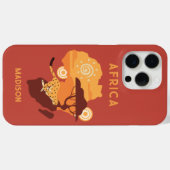 Aangepaste naam Afrika Case-Mate iPhone Case (Achterkant (horizontaal))