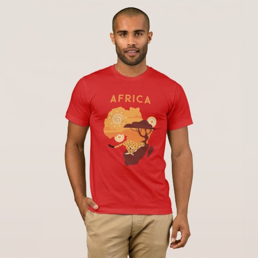 Aangepaste naam Afrika T-shirt (Voorkant volledig)