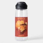 Aangepaste naam Afrika Waterfles (Achterkant)