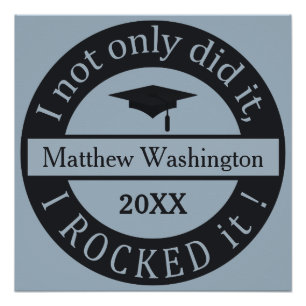 Aangepaste naam afstuderen en poster jaar perfect poster