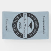 Aangepaste naam afstuderen, jaar- en tekstbanner spandoek (Horizontaal)