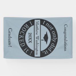 Aangepaste naam afstuderen, jaar- en tekstbanner spandoek
