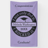 Aangepaste naam afstuderen, jaar- en tekstbanner spandoek (Verticaal)