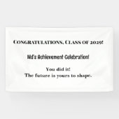 Aangepaste Naam Afstuderen Party Banner Klasse van (Horizontaal)