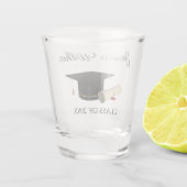 Aangepaste naam Afstudiepunt & Diploma Klasse van Shot Glas (Achterkant)