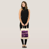 Aangepaste naam Agate Paars Violet Gold Glitter Ge Tote Bag (Voorkant (model))