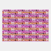 Aangepaste naam Age Pink Birthday Inpakpapier Vel (Voorkant 2)