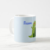 Aangepaste naam Alligator Cute Koffiemok (Voorkant links)