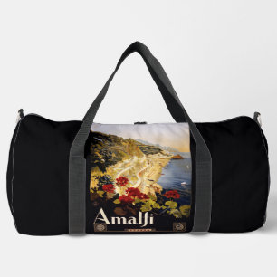 Aangepaste naam Amalfi Italy Vintage Travel Plunjezak