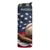 Aangepaste naam American Baseball Thermosbeker (Gedraaid links)