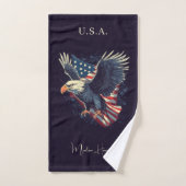 Aangepaste naam American Eagle Bad Handdoek (Handdoek)
