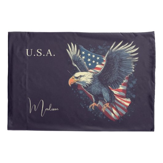 Aangepaste naam American Eagle Kussensloop (Achterkant)