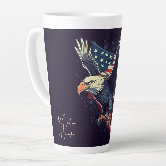 Aangepaste naam American Eagle Latte Mok (Linkerhoek)