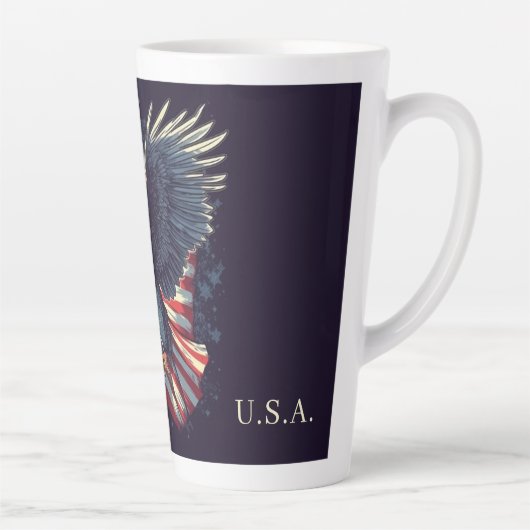 Aangepaste naam American Eagle Latte Mok (Rechts)