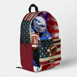 Aangepaste naam American Football Jongens Rugzak