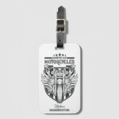 Aangepaste naam "Amerikaanse motorfietsen" Bagagelabel (Voorkant (verticaal))