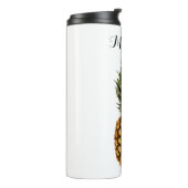 Aangepaste naam anananassolliefhebbers thermische  thermosbeker (Gedraaid links)