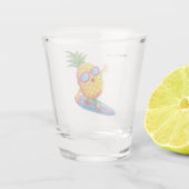 Aangepaste naam ananas surfer shot glas (Achterkant)