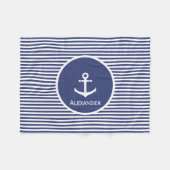 Aangepaste naam Anchor Fleece Blanket (Voorkant (Horizontaal))