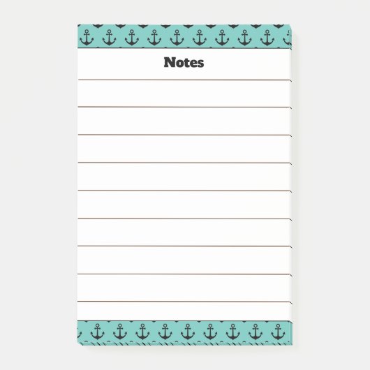 Aangepaste naam Anker Design Notitieblok Post-it® Notes (Voorkant)