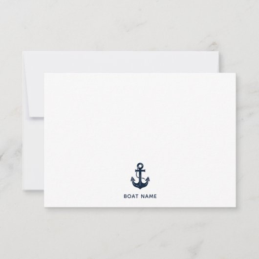 Aangepaste naam anker voor boot bedankkaart (Voorkant)