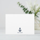 Aangepaste naam anker voor boot bedankkaart (Staand voorkant)