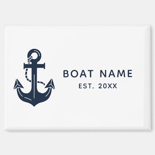 Aangepaste naam anker voor boot magneet (Voorkant)