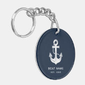 Aangepaste naam anker voor boot sleutelhanger (Voorkant Links)