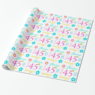 Aangepaste naam Anna-verjaardagscrap Cadeaupapier