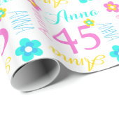 Aangepaste naam Anna-verjaardagscrap Cadeaupapier (Rol Hoek)