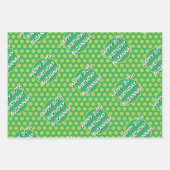 Aangepaste naam Any Age Birthday Comic Style Inpakpapier Vel (Voorkant 3)